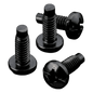 Kit de 20 Tornillos #10-32 x 0.75, Para Uso con Rieles de Tornillo Directo o Tuerca Enjaulada, de Acero, Color Negro