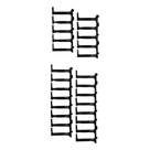 Kit de Dedos para Gestión de Cables / 48 UR / Dedos 100 mm / Montaje LH/RH / Color Negro