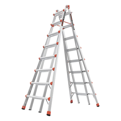 Escalera telescópica en \"A\" de 4.5 metros de aluminio.