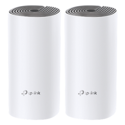 Kit de Router inalámbrico mesh Deco E4 para Hogar / Doble banda AC 1200  / 2 puertos 10/100 Mbps / Compatible con amazon alexa.