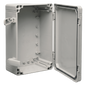 Gabinete QLine I Tipo 4X / 400 x 300 x 180 mm (15.75 x 11.81 x 7.09 in) / ABS / IP66 / Tapa Opaca con Tornillos / Montaje 380 x 280 mm / Gris RAL 7035