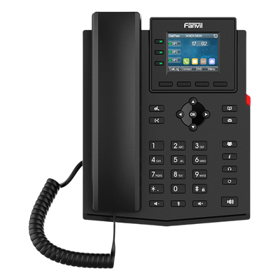 Teléfono 2 Hilos para switch PN8 y PN24 /empresarial para 4 líneas SIP con pantalla LCD de 2.4 pulgadas a color, Opus y conferencia de 6 vías, PoE.