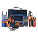 Kit de Herramientas para Fibra Óptica / Medidor de Potencia OPM-210 / 6 Desforradoras / Tijeras Kevlar / Limpieza 2.5mm y 1.25mm / Estuche Organizador