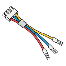 Cable de salida de alarma / 10 cm (0.33 ft) / 4 hilos / Relay / Portero analógico