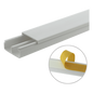Canaleta blanca de PVC auto extinguible, con división, 20 x 10 mm, tramo 6 pies, con cinta adhesiva (5101-21252)
