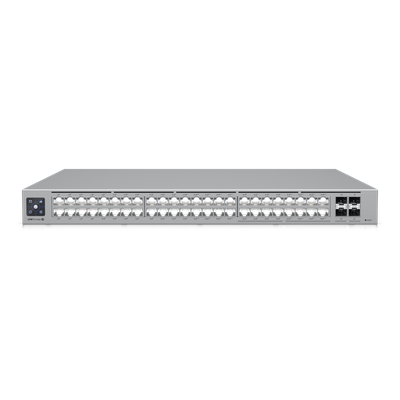 UniFi Switch Pro Max 48 POE, con funciones capa 3, 48 puertos (16 puertos 2.5 GbE (8 POE++ y 8 POE+) y 32 puertos 1 GbE (24 POE+ y 8 POE++)), 2 puertos SFP+ 10G, POE++ 720W, pantalla informativa