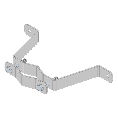 Herraje de Pared Liviano (1 pza) para Sujeción de Mástil  1\" a 1-3/4\".