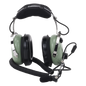 Auriculares de aviación, con micrófono, sobre la cabeza, helicóptero