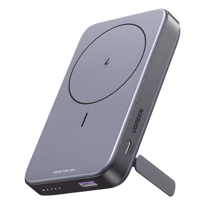 Power Bank MagSafe de 10000mAh NEXODE | 20W | 1 USB-C | 1 USB-A | Carga Rápida bidireccional | Soporta modo Standby | Soporte Plegable |  Ultra Delgado | Ultra ligero | Compatible con iPhone 15/14/