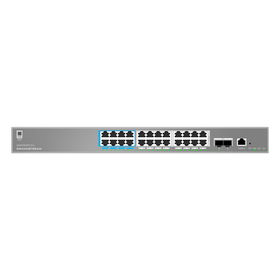 Switch de Red Empresarial L2++ / Serie GWN7800 Pro / 24 Puertos Gigabit PoE 400W / 2 SFP+ / Gestión Cloud GDMS / VLAN 4K / QoS Avanzado / Seguridad Integral