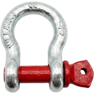 Grillete Lira / 4.75 T WLL / Cuerpo 3/4\" Acero Forjado Galvanizado / Perno 7/8\" Alta Resistencia / Factor Seguridad 6:1 / Operación 100°C