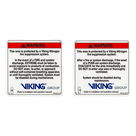 Placa de Advertencia Exterior / Sistema de Extinción Oxeo / Nitrógeno / 254 mm x 254 mm (10 x 10 in) / cULus Listed / FM Approved