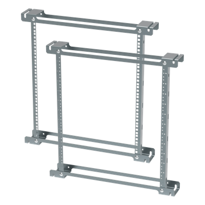 Ángulos de Rack ProTek / 12U / 19 pulgadas / Orificios Roscados (Tapped) / Acero / Zinc Plated / 533 mm (21 in) / EIA-310