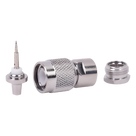 Conector RF TNC Macho / Rosca / Cable RG-58/U Grupo C / Cuerpo Bronce Niquelado / Contacto Plateado / Aislante Delrin
