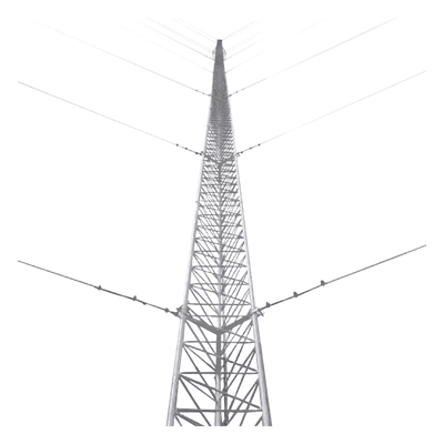 Kit de Torre Arriostrada de Piso de 15 m Altura con Tramo STZ45 Galvanizado Electrolítico (No incluye retenida) .