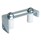 Placa guía para puertas corredizas / Acero galvanizado / Rodillos de nylon / Espesor 0-85 mm / 0.47 kg