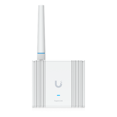 Gateway SuperLink / Alcance 2 km (1.2 mi) / 96 Clientes / Bluetooth 5.2 / PoE o USB-C / Montaje Pared o Riel DIN