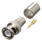 Conector BNC Macho de Anillo Plegable para RG-8/U, LMR-400, 9913, CNT-400, Níquel/ Oro/ Teflón.