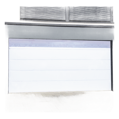 Puerta de Garage de Alta Calidad / Linea Central / Color Blanco 20X9 pies,  AISLADA, Estilo Americana.