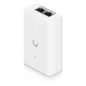 Adaptador PoE+ 2.5G / hasta 30 W / 48V 0.65A / (2) Puertos RJ45 MultiGigabit 2.5G / Salida PoE+ / LED Indicador / Ideal para APs UniFi WiFi 7 / / Protección contra Sobretensiones