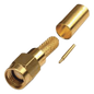 Conector SMA Macho de Anillo Plegable para Cables RG-142/U, LMR-195, Oro/Oro/Teflón.