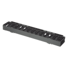 Organizador de Cables Horizontal / 1UR / Rack 19in (483mm) / Frontal / ABS / Cat6 y 10G