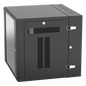 Gabinete PanZone de Montaje en Pared, de 19in, Puerta con Ventana de Seguridad, 12 UR, 635mm de Profundidad, Color Negro