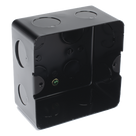 Caja de Registro / Acero Galvanizado 1.45-1.50mm / 10x10 cm (3.94x3.94 in) / Incluye Tapa y Tornillos / Negro