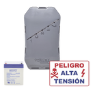 Energizador Perimetral / 12,000 V / 0.5 Joules / 500 m (1640 ft) Lineales / Batería de Respaldo 4 Días / Control RF 433 MHz