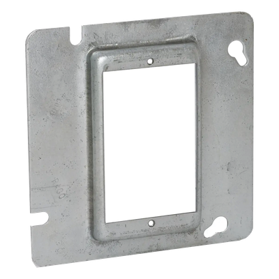 Sobretapa Cuadrada Galvanizada  de 4 11-16\", realce de 1/2\".