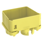 Tapa con 2 Salidas a Tubo de 1.5in (38mm), Para uso con Canaletas 4X4 FiberRunner™, Color Amarillo