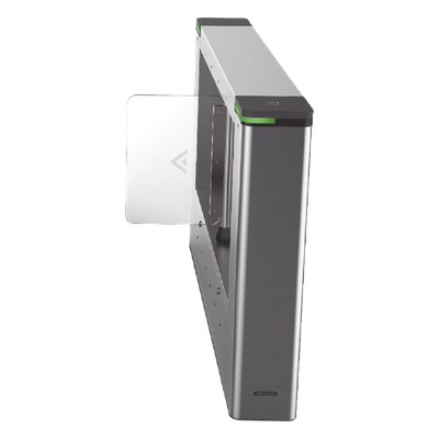 Torniquete Lado Derecho para ampliar carriles /Con 12 pares de detectores IR para validación de permisos/ Soporta Terminal de reconocimiento facial/ audio personalizable.