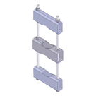 Abrazadera de Montaje para Antena / Rango 8.89 a 14.13 cm (3.5 a 5.563 in) / Acero Galvanizado / Montaje en Tubería Paralela