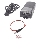 Kit de Fuente de Poder / 12 VCC / 5 A / 4 Salidas DC-Cord / 110-240 VCA / 0.43 x 0.16 x 0.10 pies