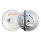 1 Antena Direccional Dual-Polaridad MLO Alto Rendimiento / diámetro  de 39.6 cm / 4.9-7.2 GHz / Ganancia 27 dBi / SLANT de 45 ° o 90 °  / Conector N-Hembra / Montaje, jumpers y radomo incluidos.