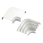 Curva de radio controlado, para uso con canaleta T70, Material PVC Rígido, Color Blanco Mate