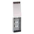 Placa de Pared Vertical / IP56 / 4 Módulos Mini-Com / Policarbonato / Color Claro