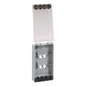 Placa de Pared Vertical, Resistente al Agua con Protección IP56, Acepta 4 Módulos Mini-Com, Color Claro
