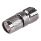 Adaptador en Línea de Conector TNC Macho a Conector UHF Hembra (SO-239), Níquel/ Oro/ Teflón.