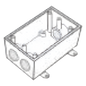 Caja Condulet FS de 3/4\" ( 19.05 mm ) con tres bocas a prueba de intemperie.