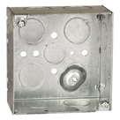 Caja Cuadrada Galvanizada / 4 x 4 in / Profundidad 2.425 in / 11 Entradas / 30.3 in³ / Resistente al Fuego