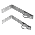 Herrajes de Pared para Mástil / Acero A-36 Galvanizado / Mástil 1-1/4\" a 2\" / Estructuras hasta 3 m (9.8 ft) / 2 Juegos Tipo L con Abrazaderas U