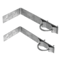 Herrajes de Pared para Mástil / Acero A-36 Galvanizado / Mástil 1-1/4\" a 2\" / Estructuras hasta 3 m (9.8 ft) / 2 Juegos Tipo L con Abrazaderas U