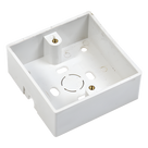 Caja de Montaje para Botón de Salida / 86 x 86 mm / Profundidad 25 mm / Plástico ABS / 0.05 kg