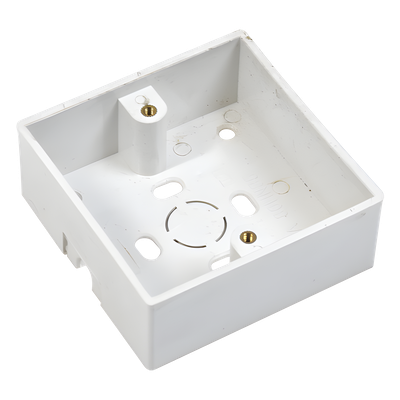 Caja plástica para instalación del botón PRO802B 86 x 86 mm