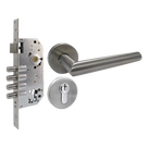 Kit de Manija y Cilindro de Alta Seguridad / Acero Inoxidable / Puerta 35-45 mm (1.38-1.77 in) / ANSI A.156.13 / Grado 2