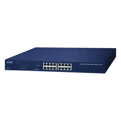 Switch No Administrable Gigabit de 16 Puertos 10/100/1000 Mbps, Con Modo Extendido Para Distancias de Hasta 200 m