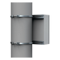 Kit de Fijación para Postes / Enclosure Pole Fixation / Acero Galvanizado / Carga Máxima 900 N / Diámetro Poste 80-250 mm (3.15-9.84 in) / 2 Perfiles + Accesorios