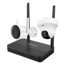 Kit IP Inalámbrico / NVS 4 Canales / 2 Cámaras Wi-Fi 2 Megapixel / Dual Light 30 m (98.4 ft) / Audio Bidireccional / Lente 2.8 mm 97°