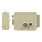 Cerradura Eléctrica / Doble Cerrojo / 12 VCC/VCA / Consumo 2 A/4 A / Botón Integrado / Izquierda / Exterior